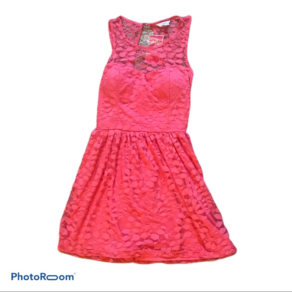 Candie’s Lace Dress in Bubblegum Pink